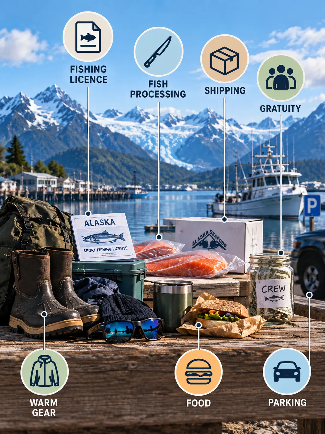 The costs of a Seward charter day beyond the charter rate, named and described in the text on this page.
