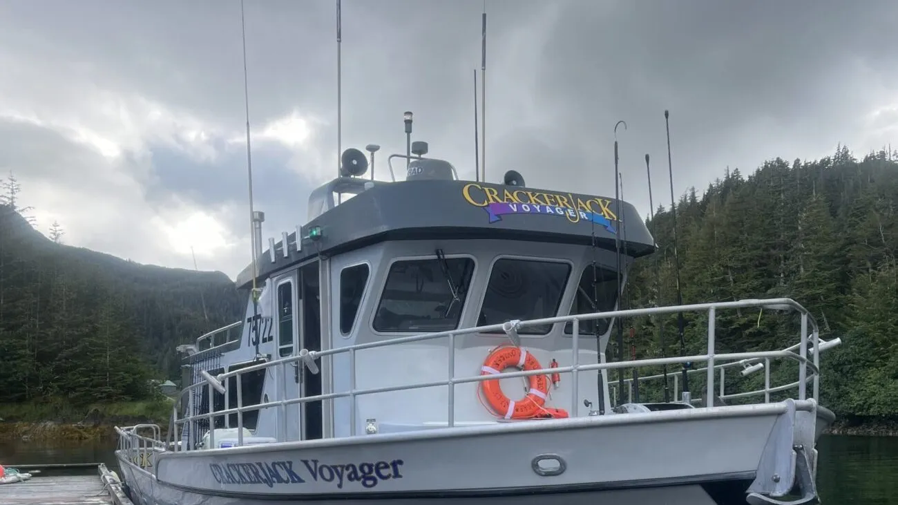 Crackerjack Charters' boat at the dock